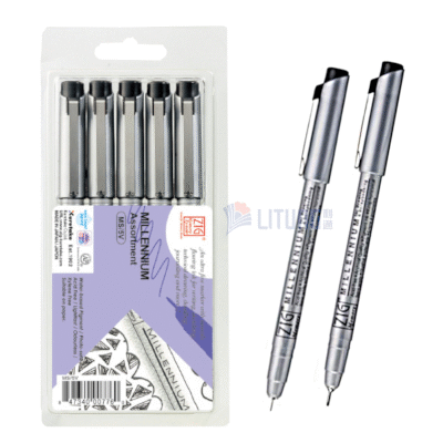 ZIG 幼咀針筆黑色 5枝裝