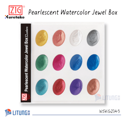 ZIG 12色珍珠寶石箱水彩