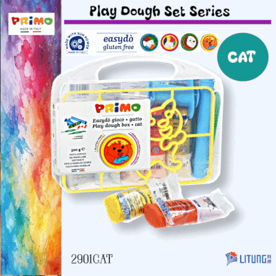 Primo 軟造型麵團(貓)套裝 5 x 100g (Primo Play Dough Set, CAT (5x100g))