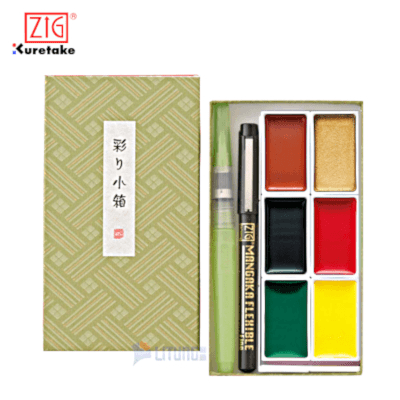 ZIG Kuretake 顏彩小箱 (綠色錦盒)