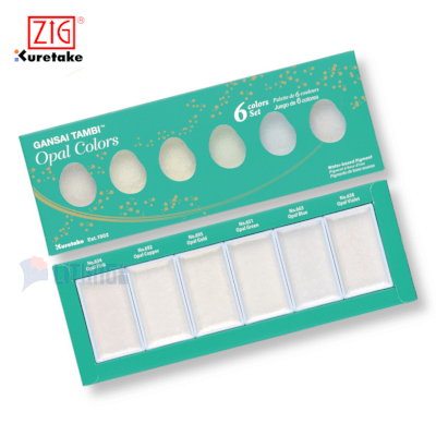 ZIG 顏彩耽美蛋白石(歐珀石色) 6色水彩磚套裝