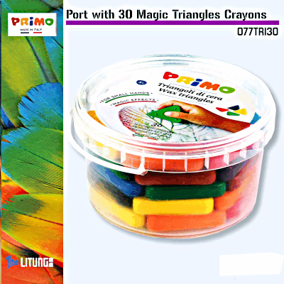 Primo 30 件盒裝彩色三角形蠟筆 Primo Port with  30 Magic Triangles Crayons