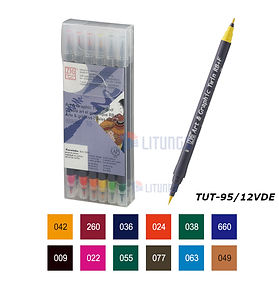 ZIG 軟硬雙頭水彩繪筆 Deep