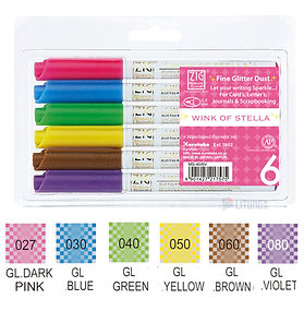 ZIG 閃亮書寫/彩繪筆 (6色套裝)