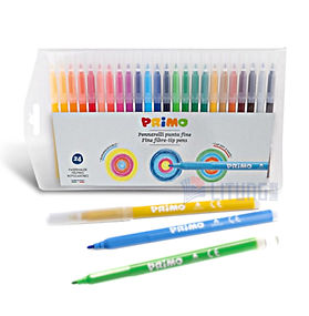 Primo 優質纖維細尖筆 24色 2.5mm