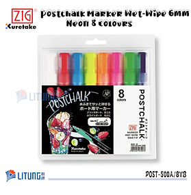 ZIG Postchalk 8色粉筆標記筆 6 mm (霓虹色)