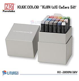 ZIG 吳竹漫畫雙頭水彩筆麥克筆 (36色套裝)