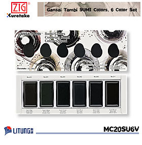 ZIG Gansai Tambi 顏彩耽墨色 6 色套裝