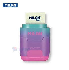 Milan 幻彩系列 鉛筆刨+擦膠 (丁香-粉紅色)