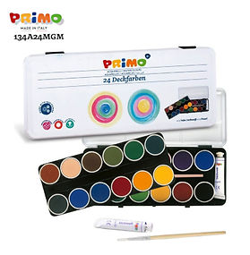Primo 水彩筆套裝24片 (1毛筆+ 1白顏色管) Primo Watercolour Set 24 Tablets(1 Brush + 1 White Tube)