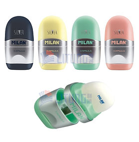 Milan Capsule Sliver 鉛筆刨+擦膠(12個陳列套裝)