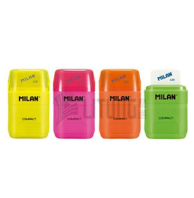 Milan Capsule Fluo 2合1鉛筆刨 + 擦膠