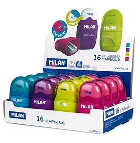 Milan Capsule鉛筆刨+擦膠(16個陳列套裝)