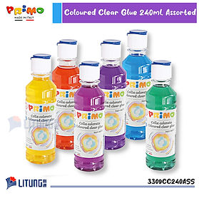 Primo 透明啫哩膠水紙盒 (6 混合色) 240ml