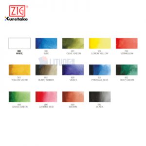 ZIG WSKG301-1 web C 14色透明水彩盒 color chart LTLogo 400x400