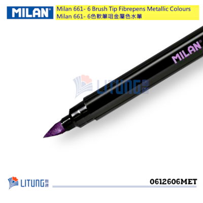 Milan 0612606MET web D 661- 6色軟筆咀金屬色 pen CU Litung 400x400
