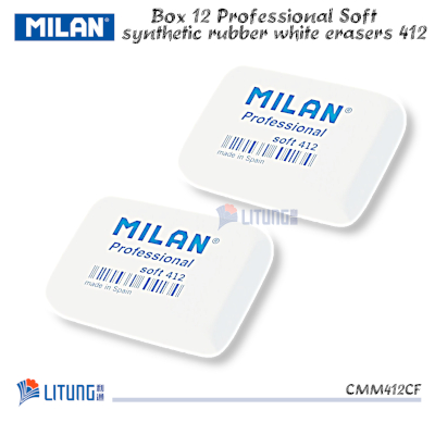 Milan CMM412CF web C Professional 412 white Erasers 2 pcs no wrap Litung 400x400