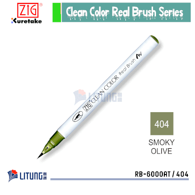 ZIG RB6000AT404 Real Color Brush Smoky OliveLitung 400x400