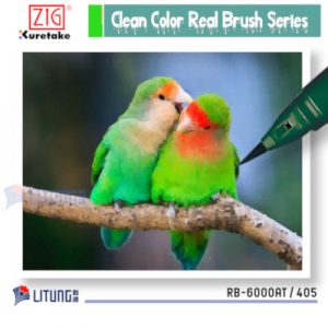 ZIG RB6000AT405 Web D Real Color Brush Dark Green Tip CU Drawing Litung 400x400