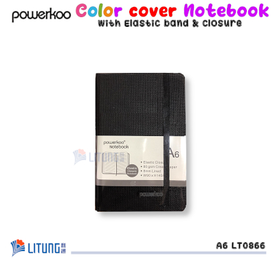 powerkoo LT08066 web B A6 Black Color Notebook 400x400 Litung