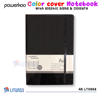 powerkoo LT0865 web D A5 Black Cover Notebook Litung 400x400