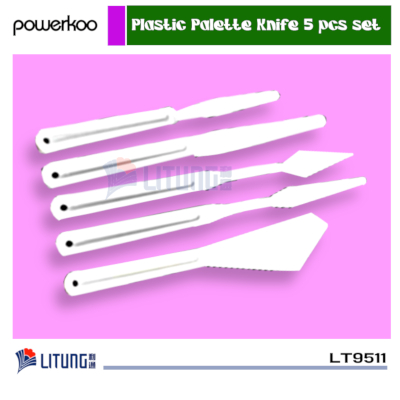 powerkoo LT9511 web A Palette Knife Set Plastic - 5pc Front View Litung 400x400